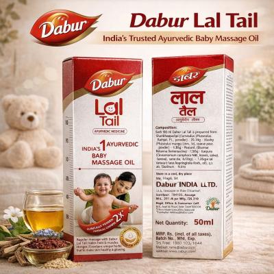 DABUR LAL TAIL AYURVEDIC BABY MASSAGE OIL 50ML