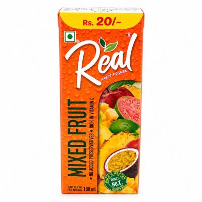 Enjoy the refreshinReal Mixed Fruit Juice. Made with a delicious blend of fruits, 180