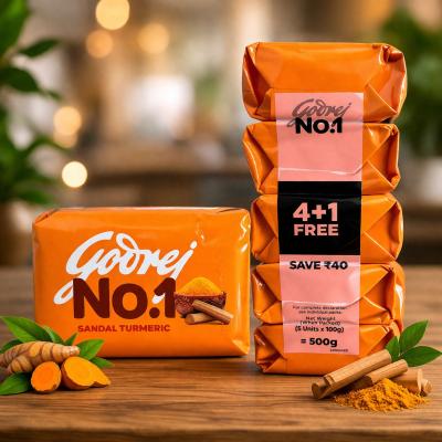 GODREJ NUMBER 1 SANDAL TURMERIC SOAP