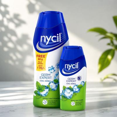 NYCIL GERM EXPERT COOL HERBAL POWDER 150gm AND NYCIL POWDER 60gm FREE