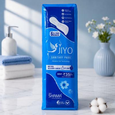 JIYO Sanitary Pads – XL Comfort Care  (6 Pads | 280 mm | Advance Gel Technology)