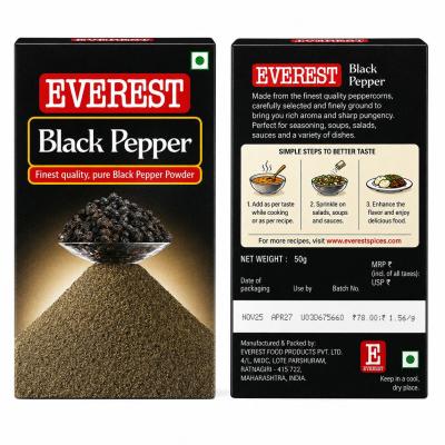Everest Black Pepper – Finest Quality Pure Black Pepper Powder (50g)