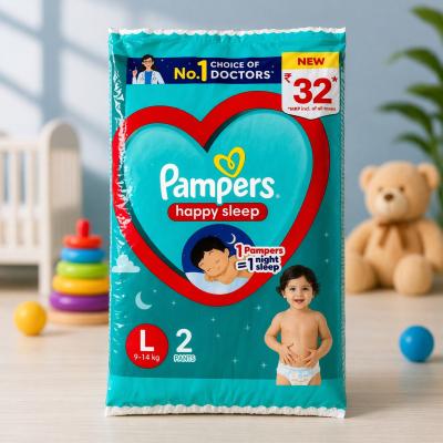 Pampers Happy Sleep Pants (L Size, 9–14 kg, 2 Pants Pack)