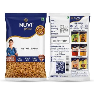 Nuvi Spicez Methi Dana (Fenugreek Seeds) – 100g