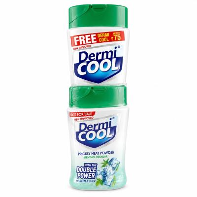 Dermi Cool Prickly Heat Powder (Menthol Regular) – 150g + Free Pack